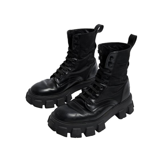 PRADA (Italy) Monolith, Nylon, Calfskin, Combat - Picture 1 of 6